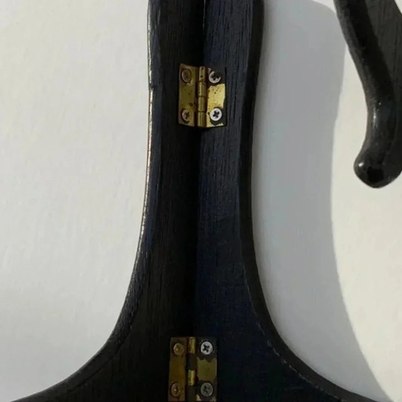 2/$30 Painted Wooden Plate Stand Brass Hinges - Picture 7 of 9